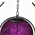 thumbnail image 2 of 8" Solar Hanging Mosaic Gazing Ball, Purple Spider, 2 of 4