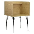 thumbnail image 1 of Study Carrel with Adjustable Legs and Top Shelf in Oak Finish, 1 of 3
