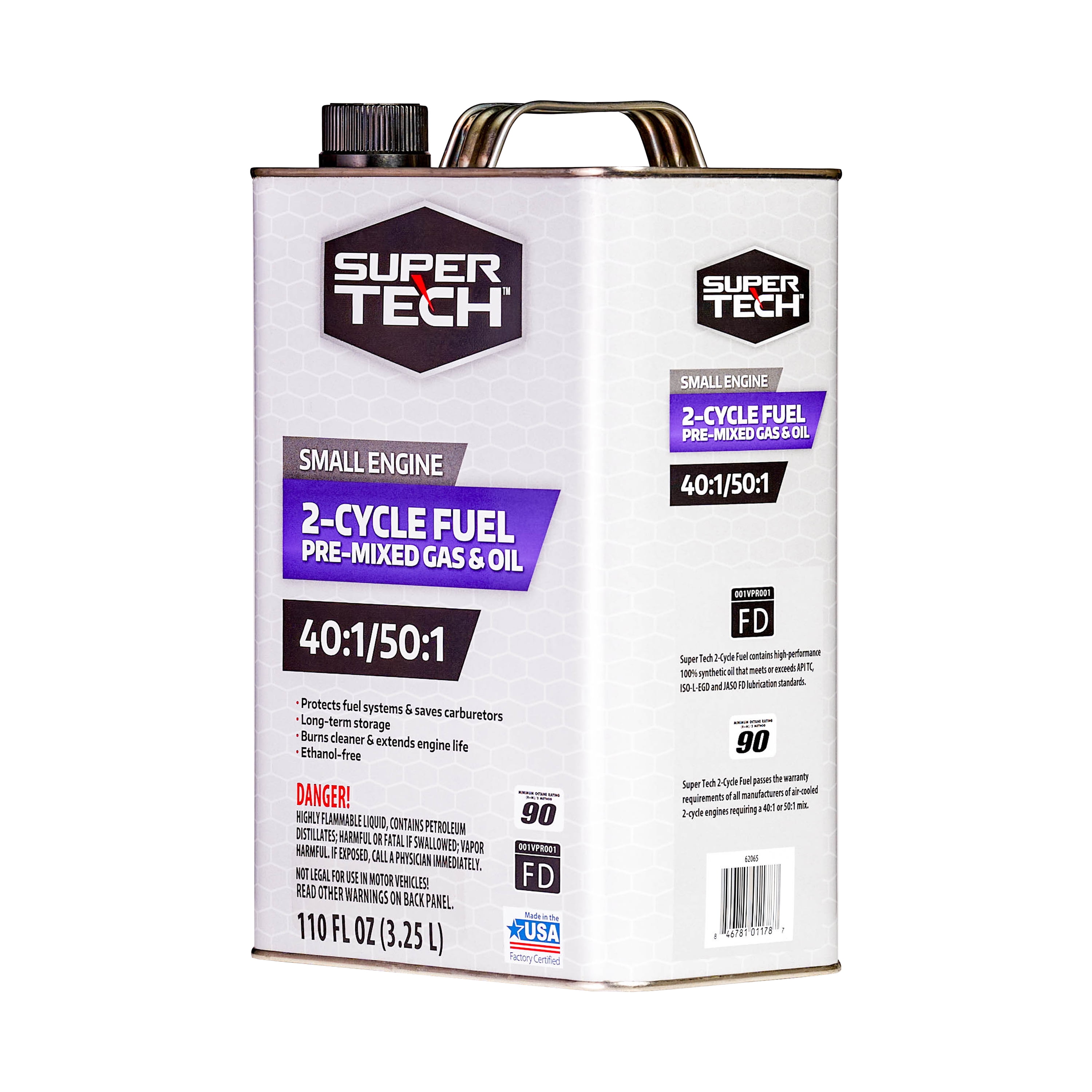 Super Tech Multi-Mix 40:1/50:1 2-Cycle Premixed Small Engine Fuel 110 fl oz Container