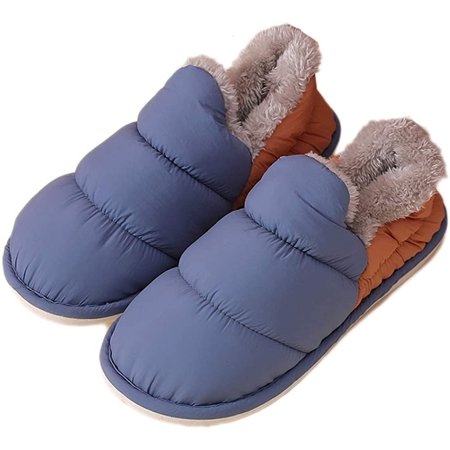 

CoCopeaunt Women Lightweight House Slippers Slip On Home Fluffy Faux Fur Lined Shoes Indoor Outdoor