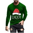 thumbnail image 2 of Blusas y camisas de manga larga y cuello redondo para hombre, informales, con estampado navideño, deportivas, de poliéster., 2 of 5