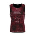 thumbnail image 2 of Fgnfyis Men's Stylish Sleeveless Tank Top for Active Trendy Sparkly Vest for Casual Wear and Fitness Activities Men Tank Tops Red XXL, 2 of 9
