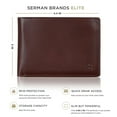thumbnail image 5 of Serman Brands Mens Slim Bifold Wallet | RFID Blocking Minimalist | Front Pocket | Full Grain Leather Wallets for Men | Thin & Stylish | Melted Chocolate, 5 of 7