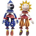 thumbnail image 1 of Juguetes para el sol y la luna de 28 cm, FNAF Sun and Moon Plush, Sundrop Moondrop FNAF Safety Breach, Sundrop FNAF Figura de payaso Sundrop FNAF Peluches de dibujos animados para niños y niñas fans (2 Xishao Juguetes, 1 of 2