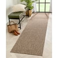thumbnail image 2 of Well Woven 3' x 10' Taupe Geometric Outdoor Rug, 2 of 8