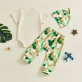 thumbnail image 5 of JUMEYU Newborn Outfit Boy Baby Layette Set Infant Boy Bodysuit Clothes Letter Romper+Pants Newborn Coming Home Outfit 0 3 6 9 12 18 24 Months (Beige,0-3 Months), 5 of 8