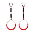 thumbnail image 1 of 2pcs Swing Gymnastic Rings Outdoor Backyard Play Sets Climbing Ring Obstacle Ring Swing Toys Set for Kids (Red), 1 of 7