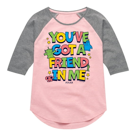 Toy Story 4 - Youve Got A Friend In Me - Youth Girls Shirt Tail Raglan T-Shirt