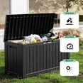 thumbnail image 4 of EASY UP 80 Gallon Resin Deck Box, Lockable Patio Outdoor Storage Box for Furniture, Garden Tools and Tools Storage, Waterproof Outside Storage Boxes, 4 of 7