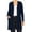 Navy, variant on Women's Plus Size Casual Long Sleeves Loose Fit Side Pockets Solid Open Cardigan