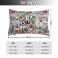 thumbnail image 2 of KLL Roses Mixed Zebra 1 Pillow Covers Envelope Closure,Super Soft and Cozy Fuzzy Fleece Pillow Case Cover (No pillow core） 20"x30", 2 of 5