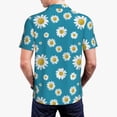 thumbnail image 5 of Vsdgher Daisies Flowers Print Men's Short Sleeve Stretch Polo Shirt, Moisture-Wicking Performance Polo Shirt, 5 of 8