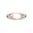thumbnail image 1 of Round Shape White Cubic Zirconia Infinity Enhancer Guard Ring 14K Rose Gold Ring Size - 4.5, 1 of 3