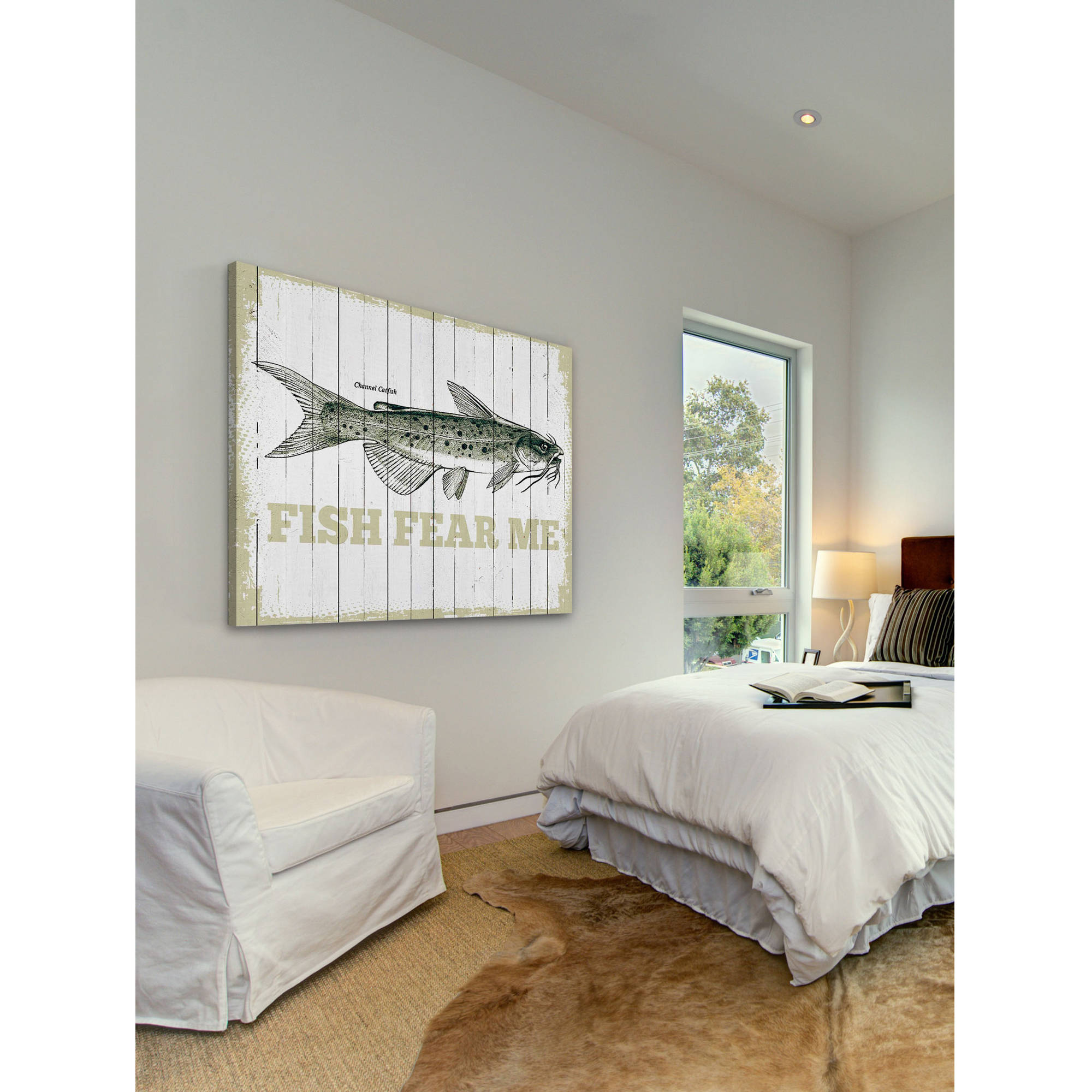 Marmont Hill Fish Fear Me by Saturday Evening Post Painting Print on Canvas