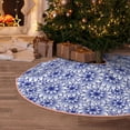 thumbnail image 5 of Sikiie Blue And White Flowers Christmas Tree Skirt, Christmas Tree Decorations, Christmas Decor, Tree Mat Decoration(30-48IN)-30", 5 of 6