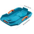thumbnail image 2 of Snow Sled, Kids Toboggan Sled, Single Person Sled, Pull Rope Handle, Winter Sledding Gear, Outdoor Winter Activity, Blue, 2 of 4