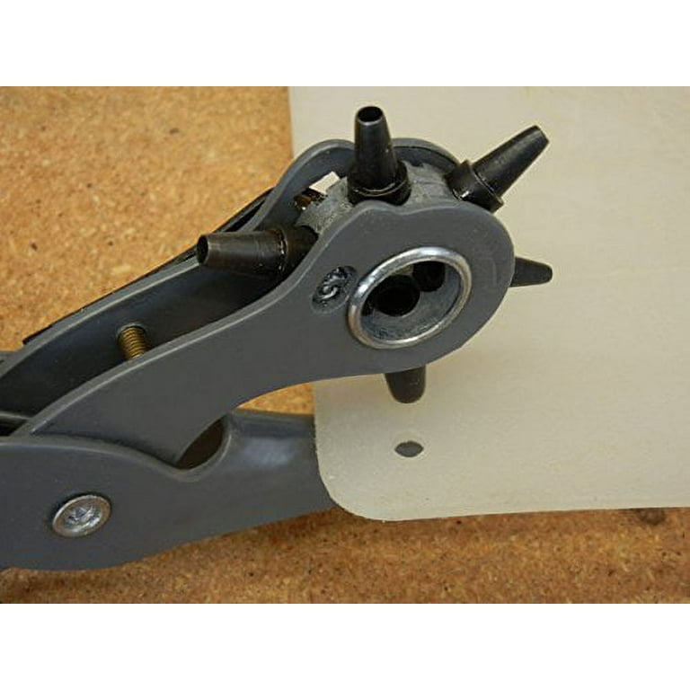 General Tools Leather Hole Punch Tool 6 Multi-Hole Sizes for