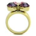 thumbnail image 3 of Gold Womens Butterfly Ring Purple Anillo Para Mujer Stainless Steel Ring with Top Grade Crystal in Amethyst Gorizia, 3 of 4