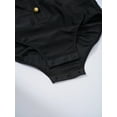 thumbnail image 7 of Doomiva Kids Boys Ballroom Latin Salsa Dance Shirt Romper Bodysuit Gymnastics Leotard Performance Outfits Dancewear Black 8, 7 of 7