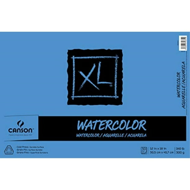 canson xl series watercolor textured paper pad for paint, pencil, ink