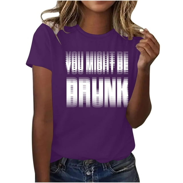 T-Shirt Décontracté à Manches Courtes et Col Rabattu pour Femmes