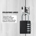 thumbnail image 4 of Zshan Digit Combination Padlock, Combination Lock, Number Code Padlock, Combination Lock for Gym, School, Gate, Hangar, Garage, Storage, Luggage Lockers and Tool Box, 4 of 5