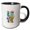 Black/White, variant on 3drose, Stylized Word Love Made of Medical and Laboratory Things. Nurse Gift, 11oz Two-tone Yellow Mug