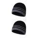 thumbnail image 4 of Minnieouse Gorros de punto de otoño gorro elástico a rayas sombrero de calavera Casual Hip Hop sombreros deportes fríos regalos para hombres negro 2Conjunto, 4 of 6