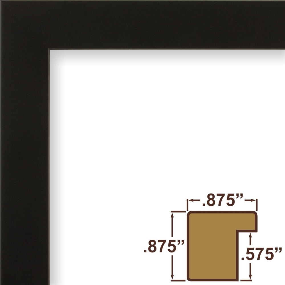 Craig Frames Confetti, 18x24 inch Modern Black Picture Frame Matted for a 12x18 Photo
