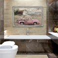 thumbnail image 6 of HFDF Farmhouse Truck Wall Art Country Landscape Canvas Painting Prints Rustic Barn Pictures Wall Decor Modern Artwork Home Decoration for Bathroom Bedroom Living Room 20x16inch Framed, 6 of 6