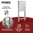 thumbnail image 2 of Redmon Louvered Over-The-Toilet Space Saver Cabinet, Adjustable Shelf, White, 2 of 12
