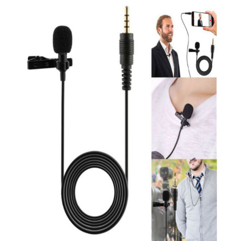 Small Microphone Mobile Phone Clipon 3.5mm Jack Wired Portable