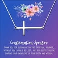 thumbnail image 2 of Anavia Confirmation Sponsor Gift for Women, Gifts for Sponsors, Baptism Gift, Goddaughter Gift, Thank you Religious Sponsor Gifts Card Necklace-[Silver Cross, Blue-Purple Gift Card], 2 of 3