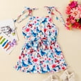 thumbnail image 2 of Toddler Baby Girl Farm Outfit Cow/Cactus Print Sleeveless Strap Romper Overalls Shorts Jumpsuit Bodysuit Western Clothes, 2 of 7