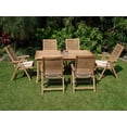 thumbnail image 4 of Teak Dining Set:6 Seater 7 Pc - 83" Rectangle Table And 6 Ashley Reclining Arm Chairs Outdoor Patio Grade-A Teak Wood WholesaleTeak #WMDSAS8, 4 of 4