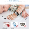 thumbnail image 5 of Pulseras repelentes de mosquitos, ultrasónicas, impermeables, recargables por USB, pantalla de temperatura corporal y reloj repelente de mosquitos para adultos y niños en interiores y exteriores (negro) Rojo Verde MX-0133643FYD, 5 of 5