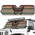 thumbnail image 2 of Uorisanigo Windshield Sun Shade for 2007-2018 Jeep Wrangler JK JKU & 1997-2006 Jeep Wrangler TJ LJ, Tribal Butterfly Front Window Sun Visor for UV Rays & Heat Protection Accessories, 2 of 7