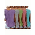 thumbnail image 2 of ZOELNIC 5 Pack Womens Tank Tops Summer V Neck Tee Casual Sleeveless T Shirts 2025 Fashion Beach Vacation Clothes, S, 2 of 8
