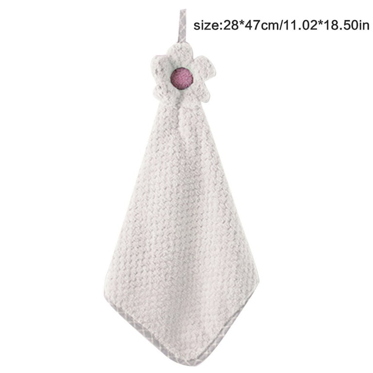 Flower Pattern Fingertip Towels, Hanging Towel For Wiping Hands
