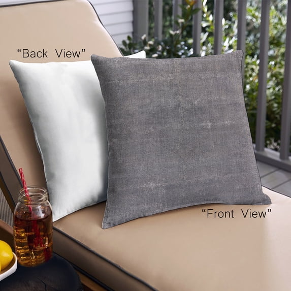 Ahgly Company Outdoor Square Mid-Century Modern Throw Pillow, 18 inch by 18 inch