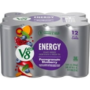 V8 +Energy Pomegranate Blueberry Juice Energy Drink, 8 fl oz Can, 12 Count