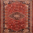 thumbnail image 1 of Ahgly Company Machine Washable Indoor Square Traditional Rust Pink Area Rugs, 6' Square, 1 of 7