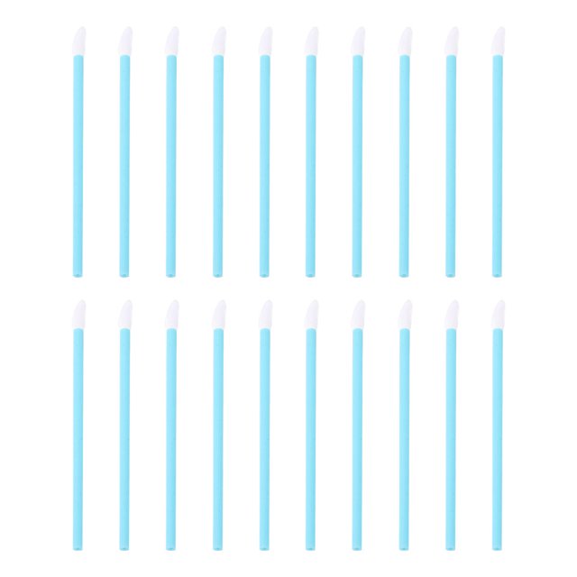 EeaseCA 200pcs Disposable Lipstick Brushes Hollow Lip Gloss Applicators Sticks Makeup Tools (Blue)