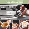 thumbnail image 2 of 20 Bar Barista-Grade  Machine – Conical Burr Grinder, Steam Wand, PID Control, Stainless Steel, 95oz Detachable Tank, Silver Gray, for Home Cafe, 2 of 6