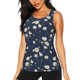 thumbnail image 1 of Balery Daisies Flowers Camiseta sin mangas estampada ligera para mujer, tops de entrenamiento sin mangas, camisetas de yoga transpirables de secado rápido.-X-Large, 1 of 7