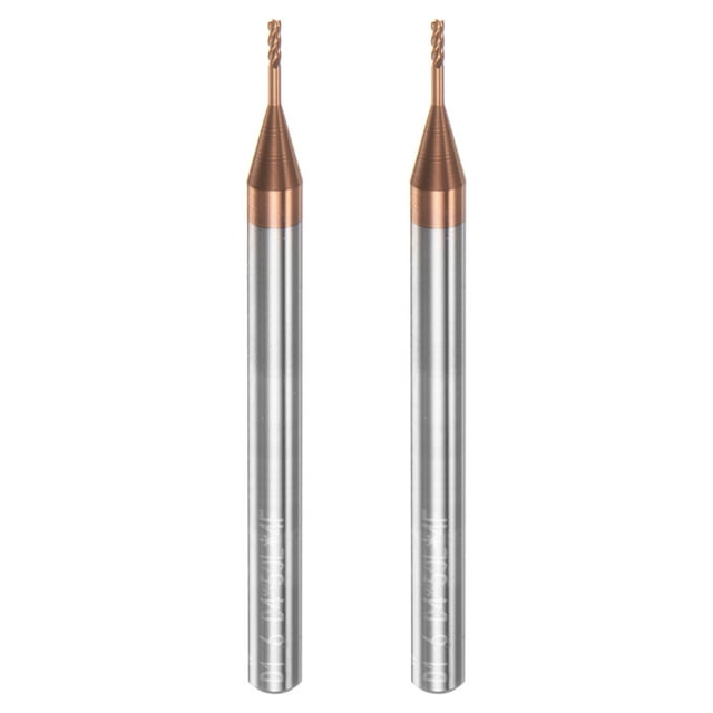 2uds Cuadrado Nariz Extremo Molino 4mm Vástago 1mm x 6mm AlTiSin Recubierto Sólido Carburo 4 Flautas Extra Largo Fresado para Inoxidable