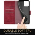 thumbnail image 6 of SUANPOT For Motorola Moto G Power 2025 Wallet Case with RFID Blocking Credit Card Holder,Red, 6 of 7