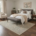 thumbnail image 5 of DEORAB 8x10 Area Rugs Persian Vines Dusty Blue Low Pile Lightweight Machine Washable Non Slip Rug for Living Room, Bedroom, 5 of 5