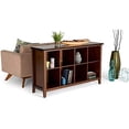 thumbnail image 2 of SIMPLIHOME Table de Canapé de Rangement Moderne Transitionnel en Bois Massif de 57 Pouces de Large à 8 Cubes en Brun Roux avec Rangement, 8 Étagères, pour le Salon, l'Entrée et la Chambre, 2 of 2
