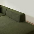 thumbnail image 6 of MSJh Modern 5-Seat Sherpa Fabric Sectional Couch for Living Room, Studio, Office & Apartment, Green, 6 of 7